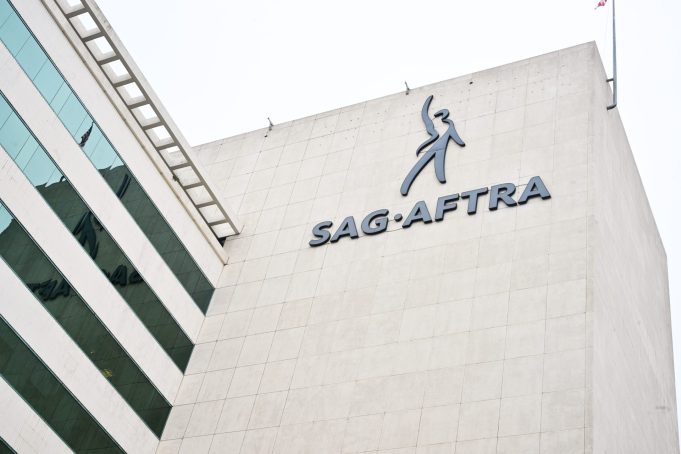 A view of the SAG-AFTRA building on Wilshire Blvd in Los Angeles, California on September 25, 2023.